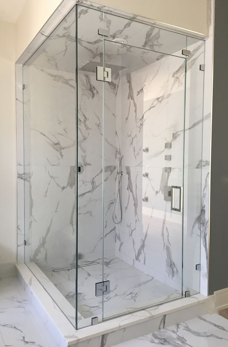 Kaca Shower Box Frameless Tempered Sudut Pintu Swing
